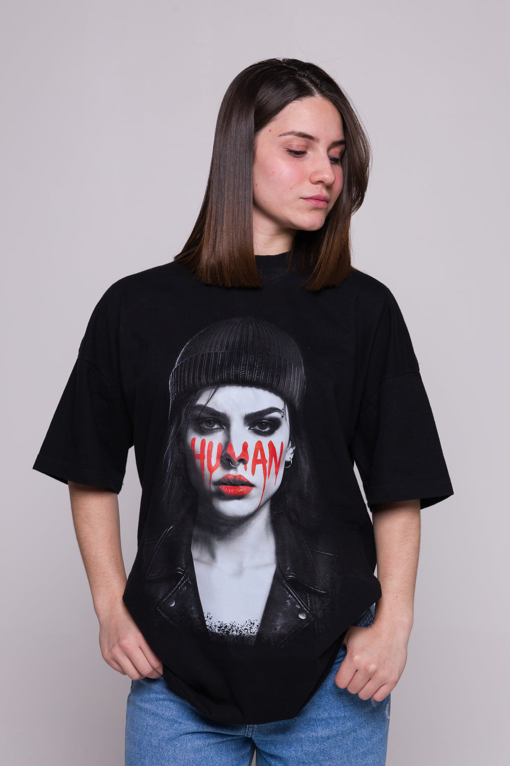 Oversized Human Face – 240g Premium, Não Encolhe