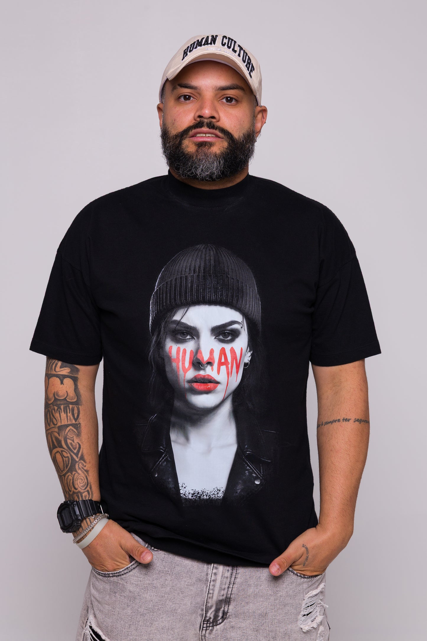 Oversized Human Face – 240g Premium, Não Encolhe